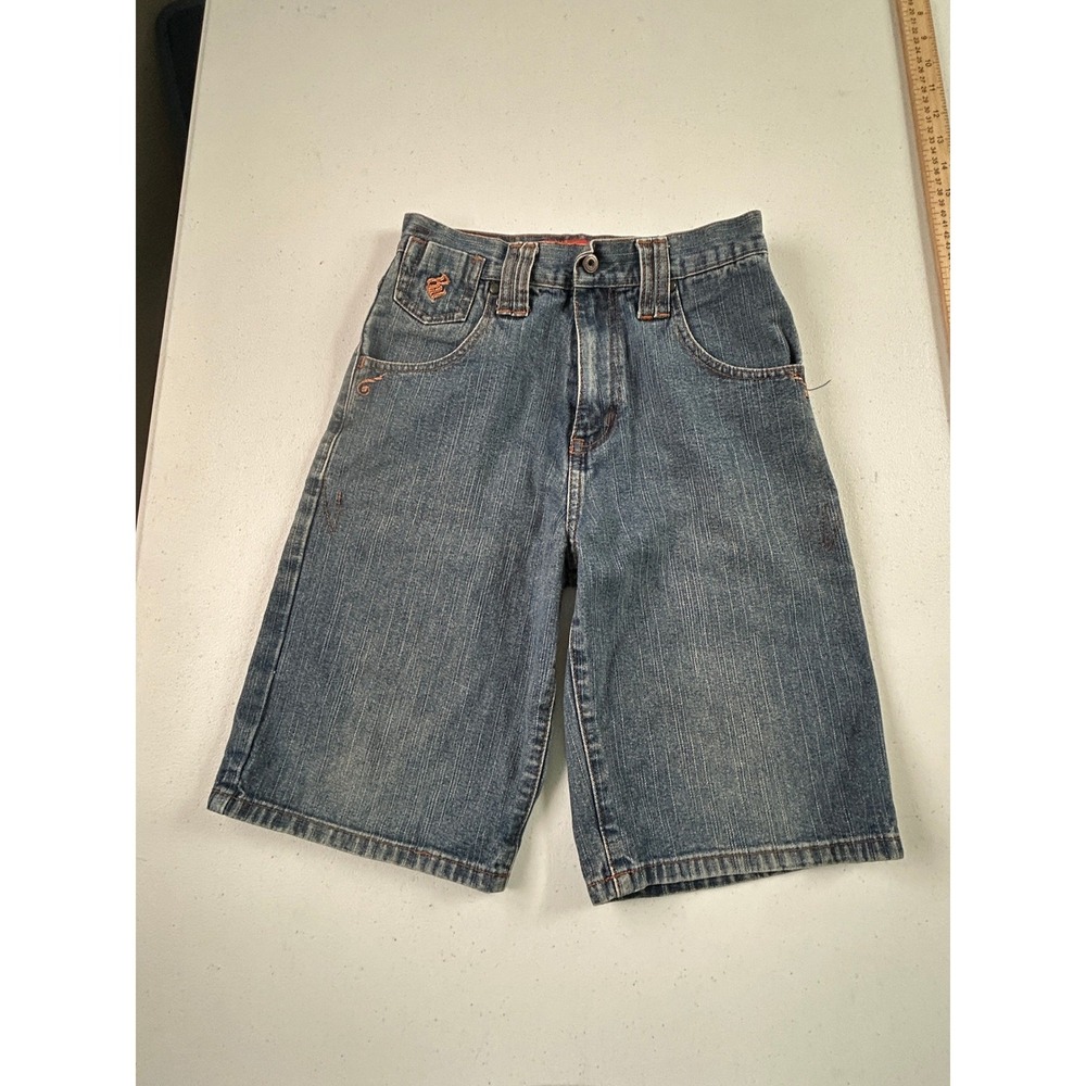 Roca Wear Girls Denim Jean Shorts Blue Size 10 Embroidered Pockets